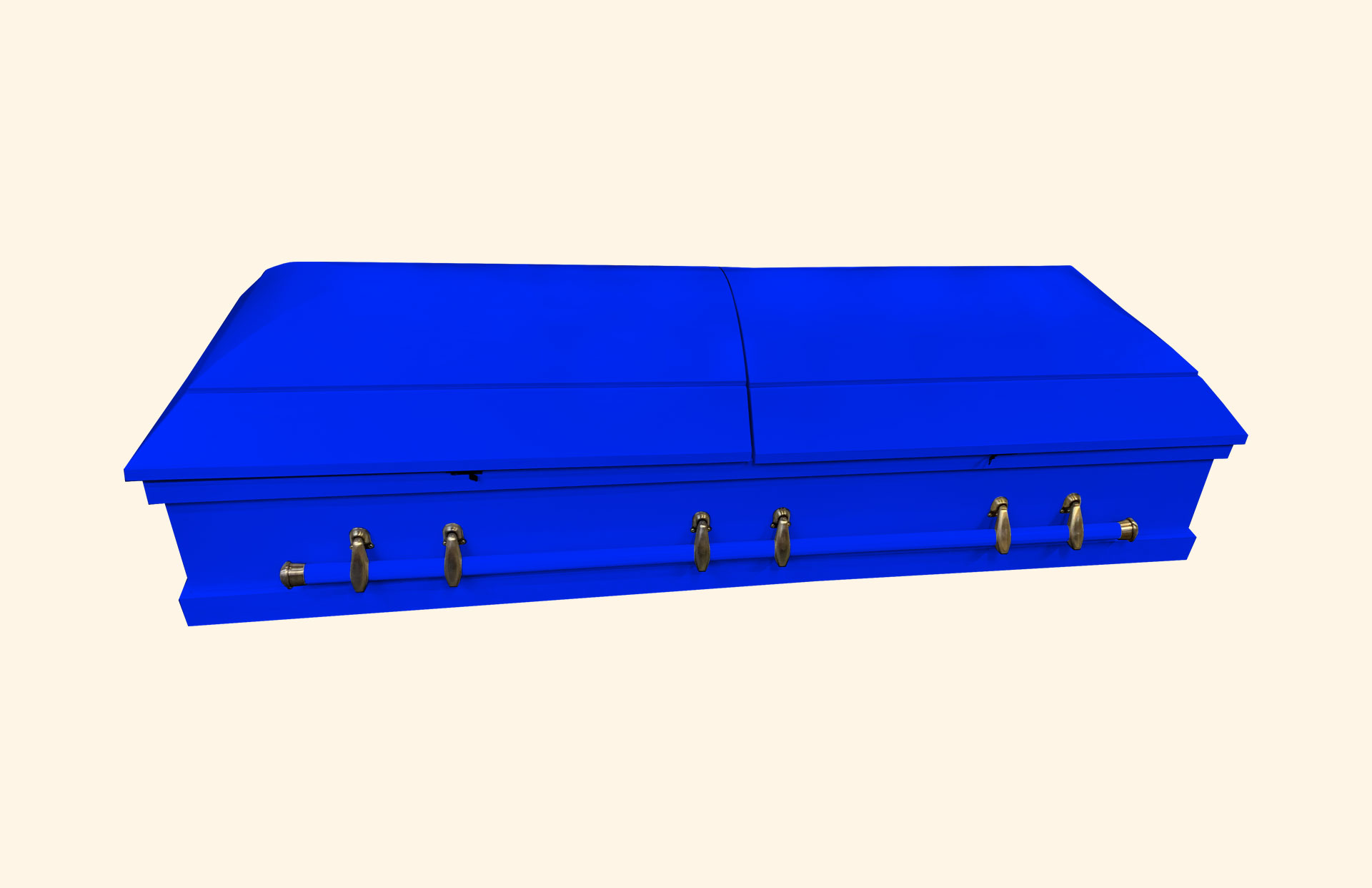 Alaska Solid Colour Glowing Blue American wooden casket